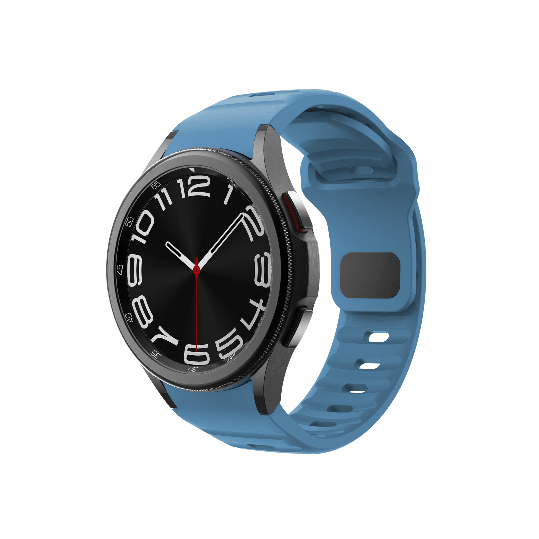 Blaues Fit Pulse Armband – atmungsaktiv, leicht und perfekt für aktive Trägerinnen und Träger.